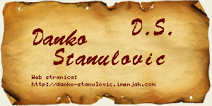 Danko Stanulović vizit kartica